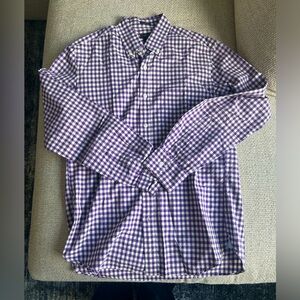 JCrew Purple gingham slim fit shirt